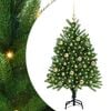 vidaXL Χριστουγεννιάτικο Δέντρο με 150 LED με βάση Πράσινο 120 cm PE