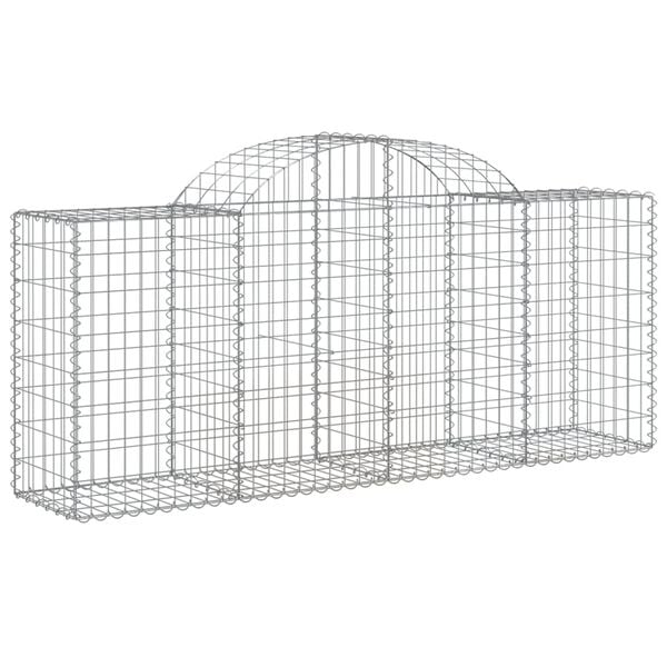 vidaXL Συρματοκιβώτιο Τοξωτό 200x50x80/100εκ. από Γαλβανισμένο Χάλυβα