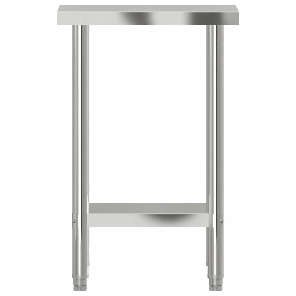 vidaXL Πάγκος Εργασίας Κουζίνας 55x30x85 εκ. από Ανοξείδωτο Ατσάλι