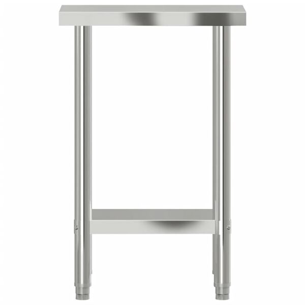 vidaXL Πάγκος Εργασίας Κουζίνας 55x30x85 εκ. από Ανοξείδωτο Ατσάλι