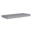vidaXL Ράφι Τοίχου Γκρι 60x23,5x3,8 εκ. MDF