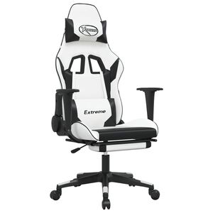 vidaXL &Kappa;&alpha;&rho;έ&kappa;&lambda;&alpha; Gaming &mu;&epsilon; &Upsilon;&pi;&omicron;&pi;ό&delta;&iota;&omicron; &Lambda;&epsilon;&upsilon;&kappa;ό &kappa;&alpha;&iota; &Mu;&alpha;ύ&rho;&omicron; &alpha;&pi;ό &Sigma;&upsilon;&nu;&theta;&epsilon;&tau;&iota;&kappa;ό &Delta;έ&rho;&mu;&alpha;