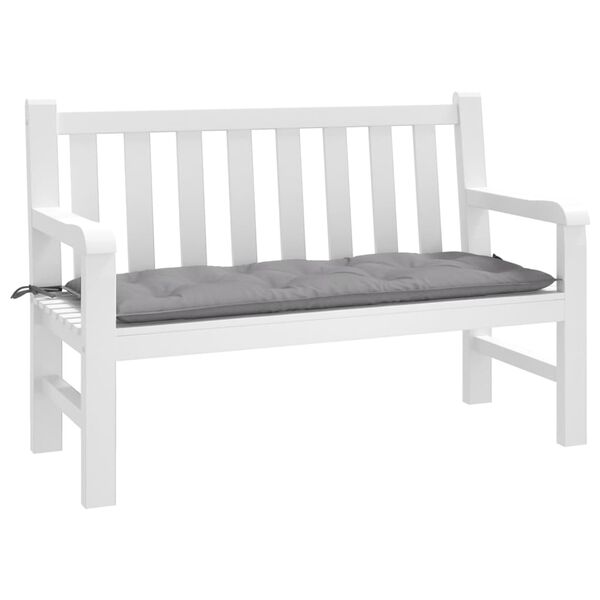 vidaXL Μαξιλάρι Πάγκου Κήπου Γκρι 120x50x7 εκ. Ύφασμα Oxford