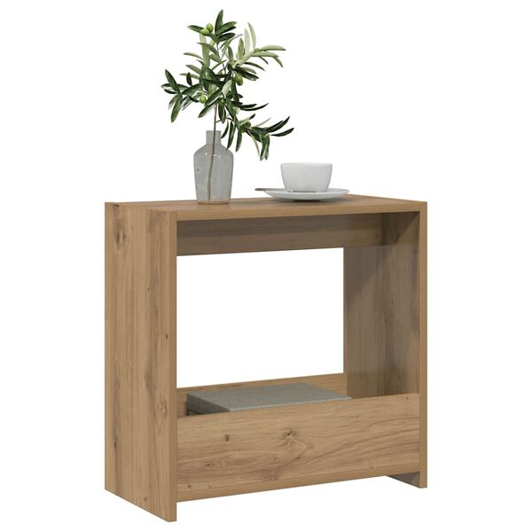 vidaXL Side Table Artisan Oak 50x26x50 cm Κατασκευασμένο ξύλο