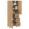 vidaXL Highboard &mu;&epsilon; &sigma;&upsilon;&rho;&tau;ά&rho;&iota; 2 pcs Artisan Oak &Epsilon;&pi;&epsilon;&xi;&epsilon;&rho;&gamma;&alpha;&sigma;&mu;έ&nu;&omicron; &xi;ύ&lambda;&omicron;
