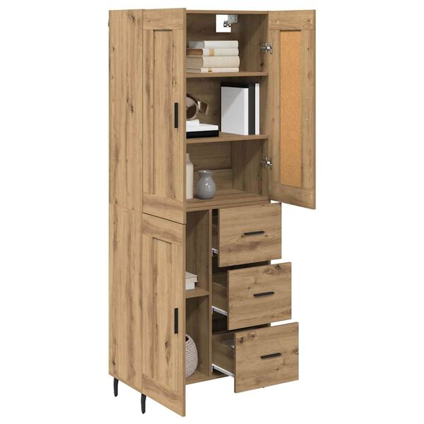 vidaXL Highboard &mu;&epsilon; &sigma;&upsilon;&rho;&tau;ά&rho;&iota; 2 pcs Artisan Oak &Epsilon;&pi;&epsilon;&xi;&epsilon;&rho;&gamma;&alpha;&sigma;&mu;έ&nu;&omicron; &xi;ύ&lambda;&omicron;
