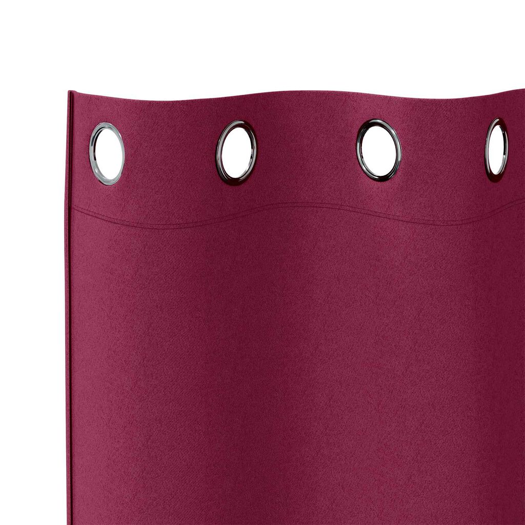 vidaXL Κουρτίνες με κουρτίνες 2 pcs Κόκκινο 260 x 140 εκ. Πολυεστέρας