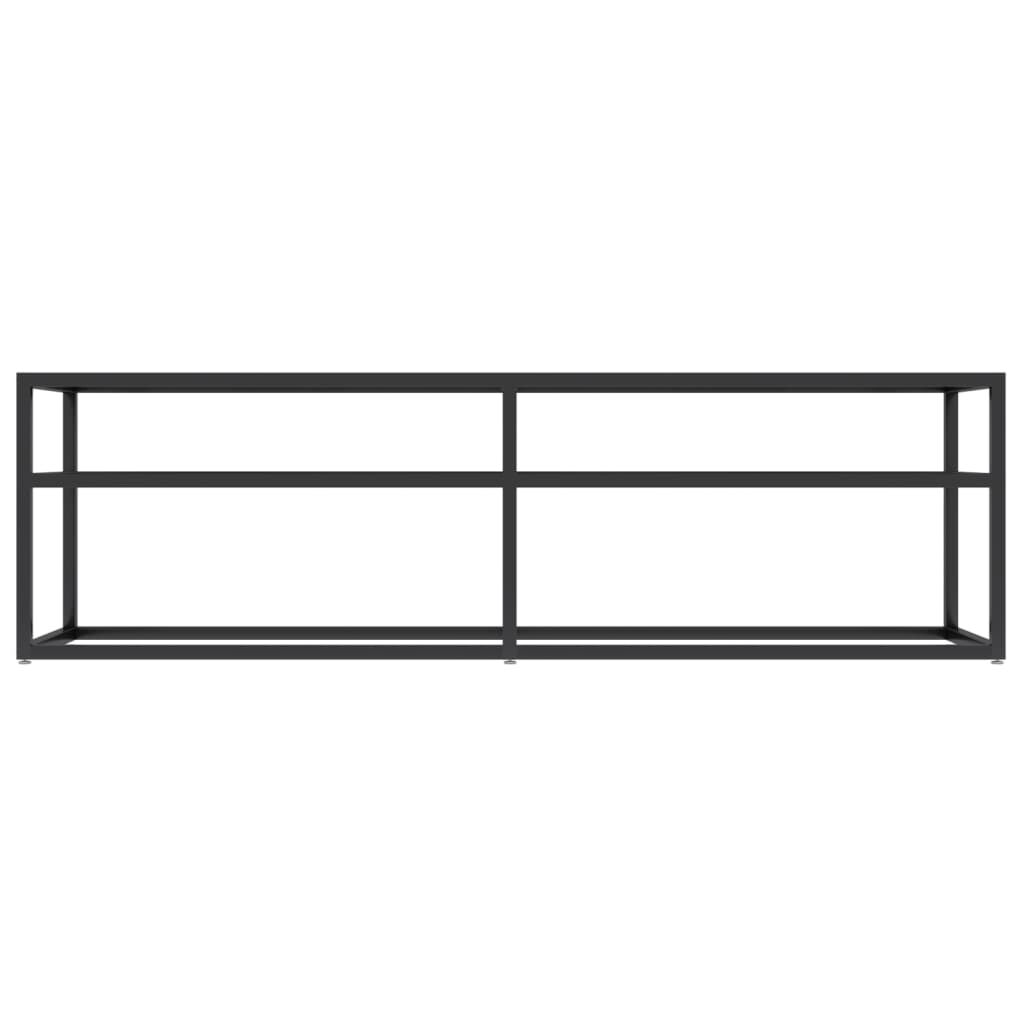 vidaXL Έπιπλο Τηλεόρασης Λευκό Όψη Μαρμάρου 140x40x40,5εκ Γυαλί Ασφαλ.