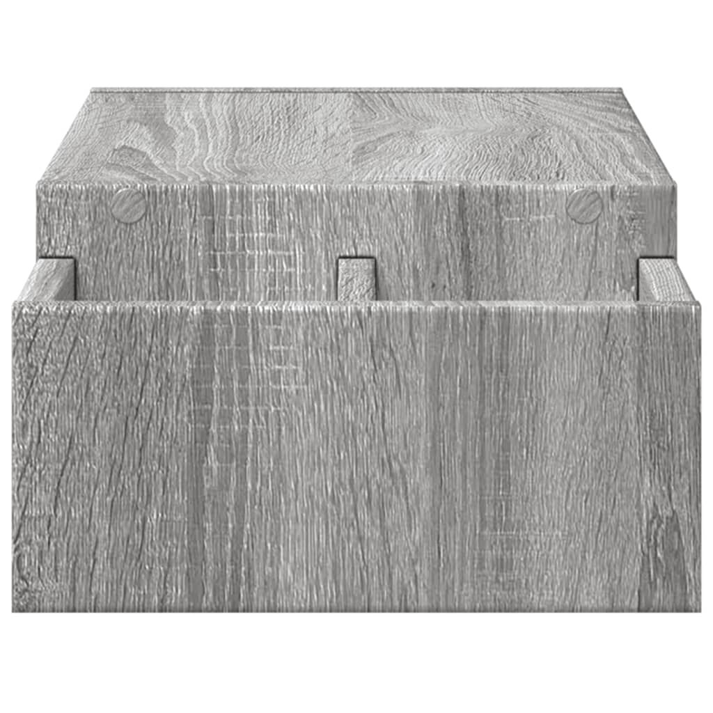 vidaXL Βάση Οθόνης με Αποθ. Γκρι Sonoma 70x27x15 εκ. Επεξεργ. Ξύλο
