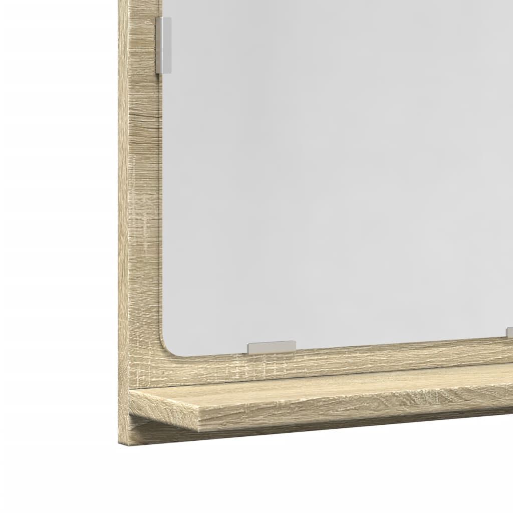 vidaXL Καθρέφτης Μπάνιου Ντουλάπι Sonoma Δρυς 60x11x37 εκ. Επεξ. Ξύλο