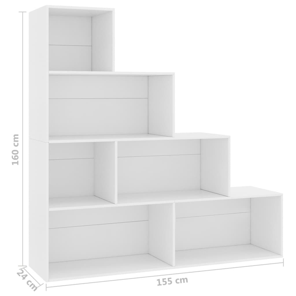 vidaXL Βιβλιοθήκη/Διαχωριστικό Χώρου Λευκό 155x24x160 εκ. Επεξ. Ξύλο