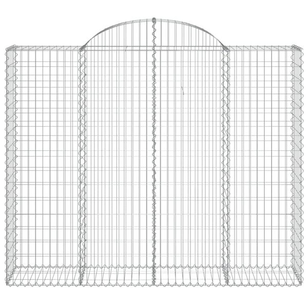 vidaXL Συρματοκιβώτια Τοξωτά 13 τεμ. 200x50x160/180 εκ. Γαλβαν. Ατσάλι