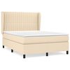 vidaXL &Kappa;&rho;&epsilon;&beta;ά&tau;&iota; Boxspring &mu;&epsilon; &Sigma;&tau;&rho;ώ&mu;&alpha; &Kappa;&rho;&epsilon;&mu; 140x190 &epsilon;&kappa;. &Upsilon;&phi;&alpha;&sigma;&mu;ά&tau;&iota;&nu;&omicron;