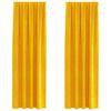vidaXL Κουρτίνες 2 pcs κίτρινο μουσταρδί 140 x 260 cm Βελούδο
