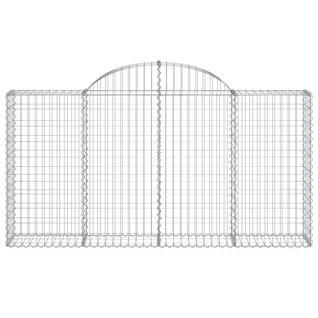vidaXL Συρματοκιβώτια Τοξωτά 14 τεμ. 200x30x100/120 εκ. Γαλβαν. Ατσάλι