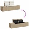 vidaXL Σετ Καναπέ Κήπου με αποθήκευση 8 pcs Μπεζ Πολυ ράταν