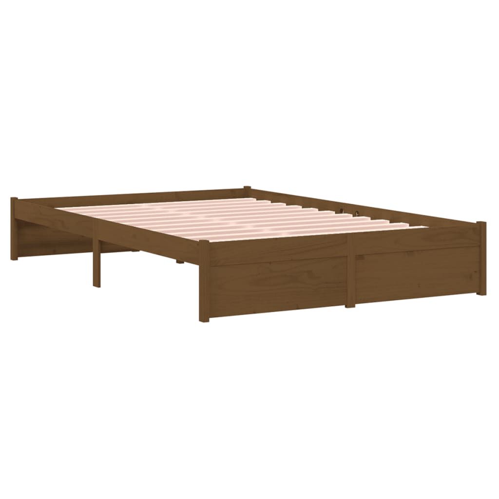 vidaXL Πλαίσιο Κρεβατιού Μελί 120x190 εκ. Μασίφ Ξύλο Small Double