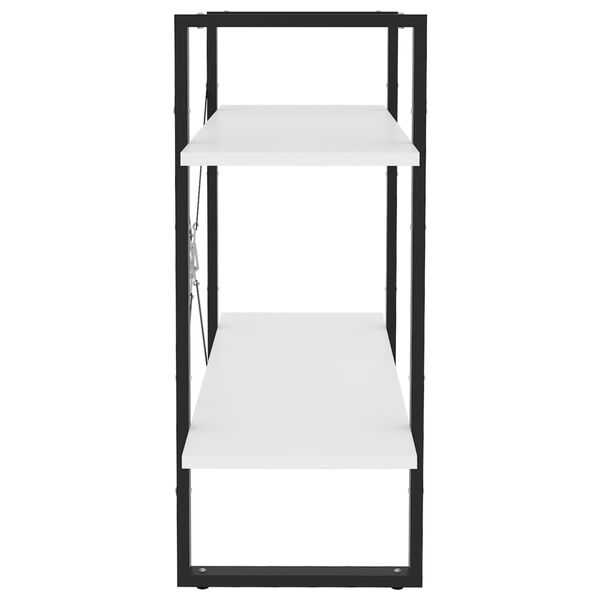vidaXL Βιβλιοθήκη με 2 Ράφια Λευκή 80 x 30 x 70 εκ. από Επεξ. Ξύλο