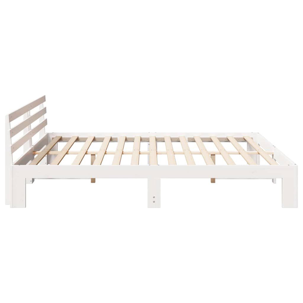 vidaXL Σκελετός Κρεβατιού Λευκό 180 x 200 cm Μασίφ ξύλο πεύκου