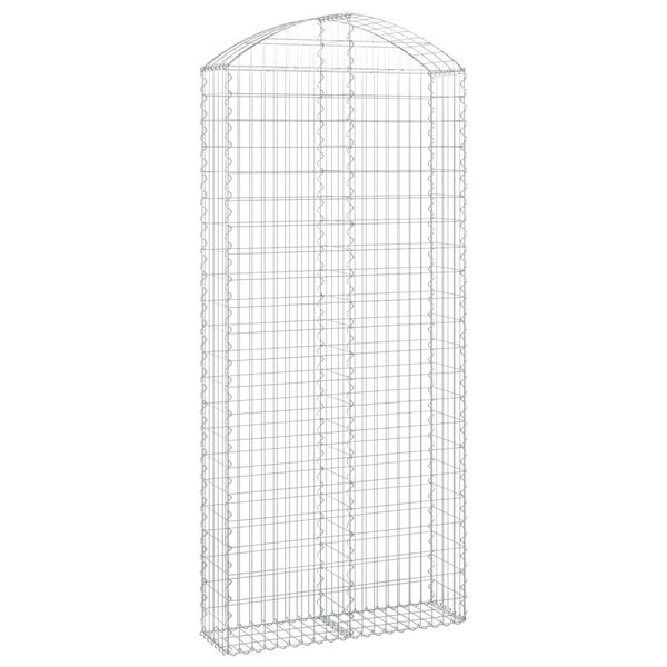 vidaXL Συρματοκιβώτιο Τοξωτό 100x30x220/240εκ. από Γαλβανισμένο Χάλυβα