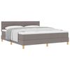 vidaXL &Kappa;&rho;&epsilon;&beta;ά&tau;&iota; &mu;&epsilon; &epsilon;&lambda;&alpha;&tau;ή&rho;&iota;&alpha; &mu;&epsilon; &mu;&alpha;&xi;&iota;&lambda;ά&rho;&iota; Taupe 180 x 200 cm ύ&phi;&alpha;&sigma;&mu;&alpha;