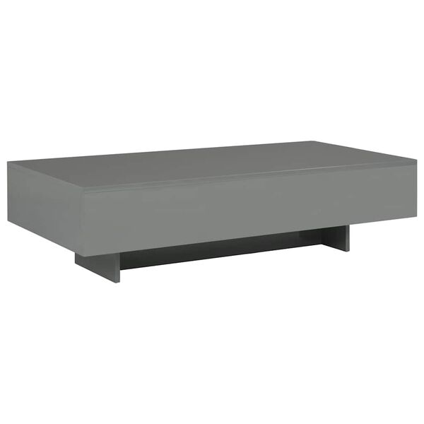 vidaXL Τραπεζάκι Σαλονιού Γυαλιστερό Γκρι 115 x 55 x 31 εκ. από MDF