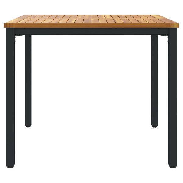 vidaXL Τραπέζι Κήπου 90x90x75 εκ. Μασίφ ξύλο ακακίας και Μέταλλο