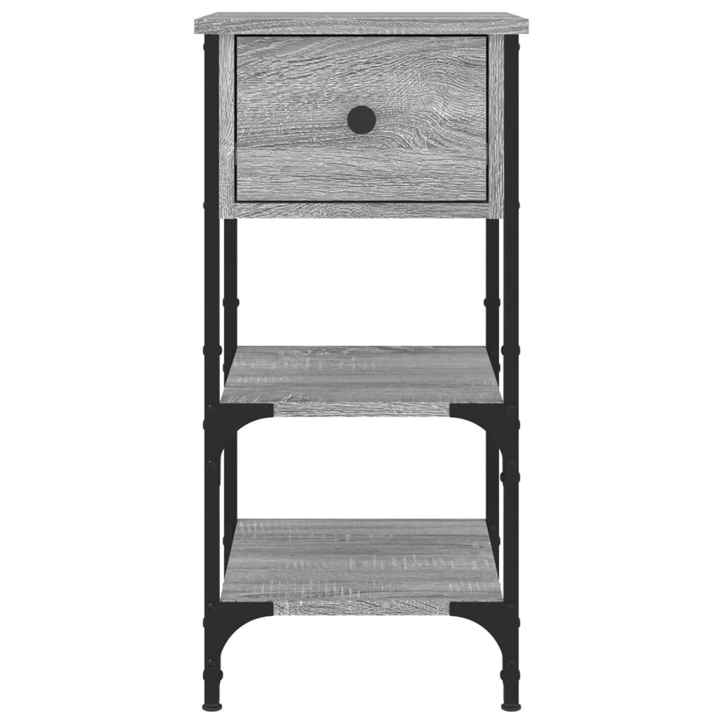 vidaXL Κομοδίνα 2 τεμ. Γκρι Sonoma 34x36x70 εκ. από Επεξεργασμένο Ξύλο