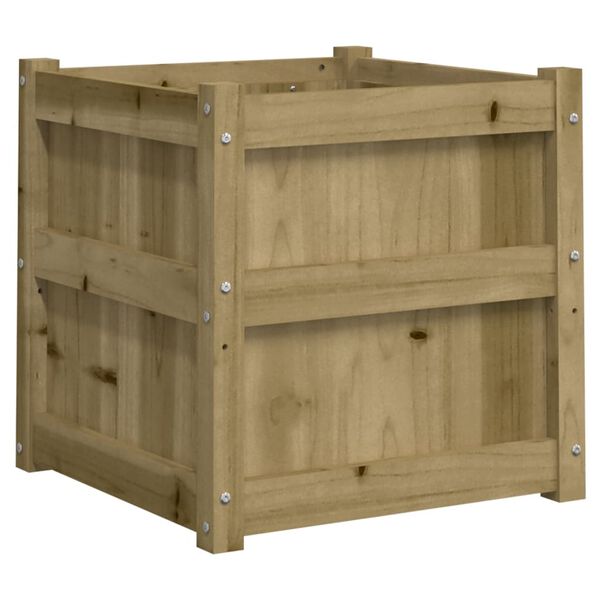 vidaXL Ζαρντινιέρα 50x50x50 εκ. Εμποτισμ. Ξύλο Πεύκου