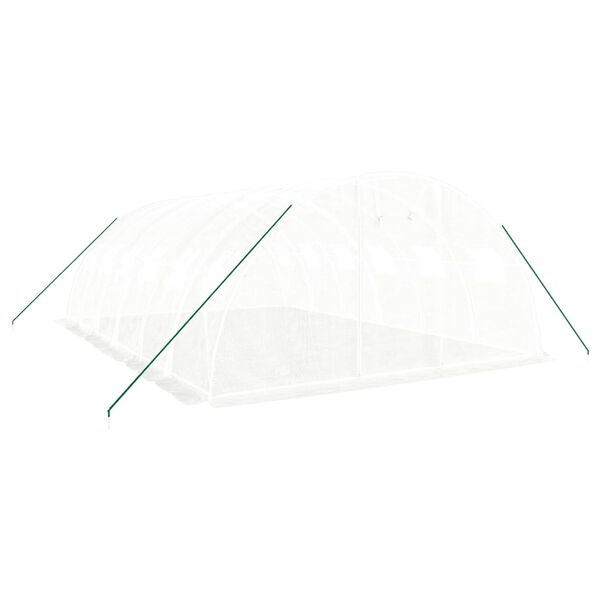 vidaXL Θερμοκήπιο Λευκό 24 μ² 6 x 4 x 2 μ. με Ατσάλινο Πλαίσιο