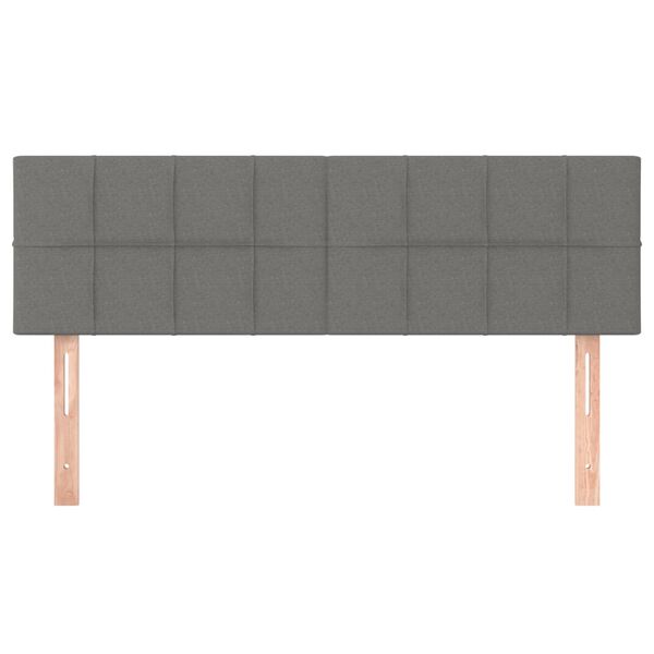 vidaXL Κεφαλάρια Κρεβατιού 2 τεμ. Σκ. Γκρι 72x5x78/88 εκ. Υφασμάτινα