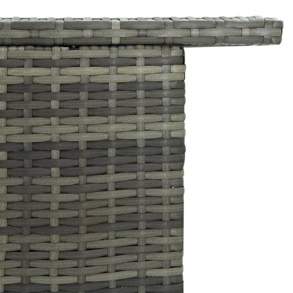 vidaXL Τραπέζι Μπαρ Κήπου Γκρι 120 x 55 x 110 εκ. από Συνθετικό Ρατάν