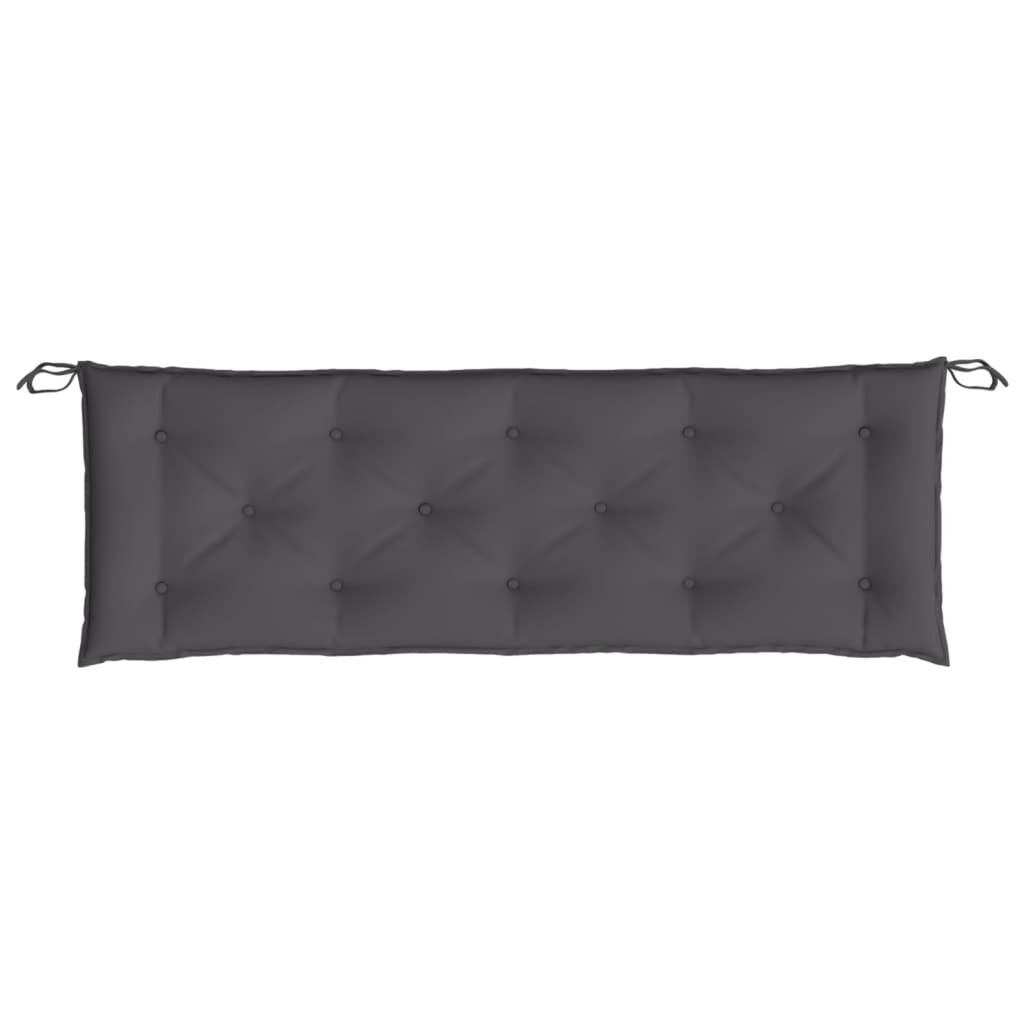 vidaXL Μαξιλάρι Πάγκου Κήπου Ανθρακί 150x50x7 εκ. Ύφασμα Oxford