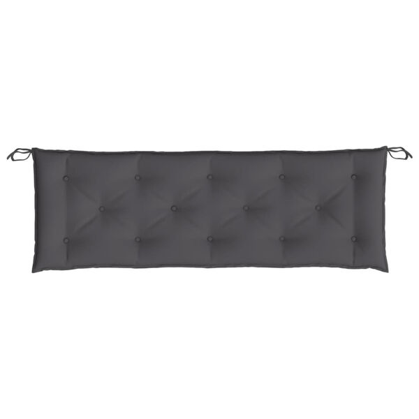 vidaXL Μαξιλάρι Πάγκου Κήπου Ανθρακί 150x50x7 εκ. Ύφασμα Oxford