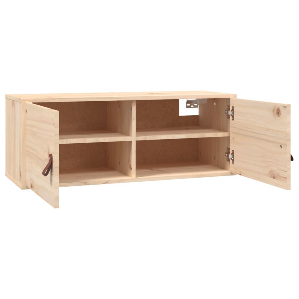 vidaXL Ντουλάπι Τοίχου 80 x 30 x 30 εκ. από Μασίφ Ξύλο Πεύκου