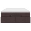 vidaXL Ottoman Κρεβάτι με Στρώμα Σκούρο Καφέ 120x200cm Ύφασμα