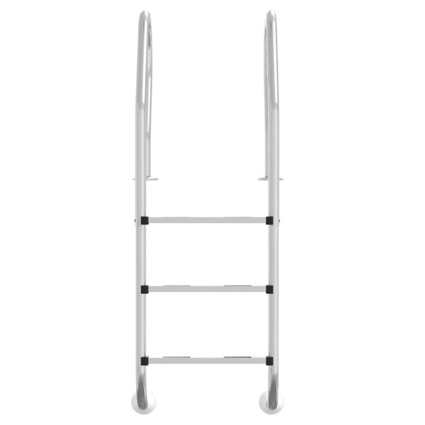 vidaXL Σκάλα Πισίνας 54 x 38 x 158 εκ. από Ανοξείδωτο Ατσάλι