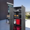vidaXL Ντουλάπι Αποθήκ. Κήπου Γκρι/Μαύρο 68x37x163 εκ. Πολυπροπυλένιο
