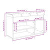 vidaXL Παπουτσοθήκη Γκρι Sonoma 82x32x45,5 εκ. από Επεξεργασμένο Ξύλο