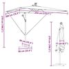 vidaXL Ομπρέλα Cantilever Banana Μπορντό 294 x 200 x 254 εκ.
