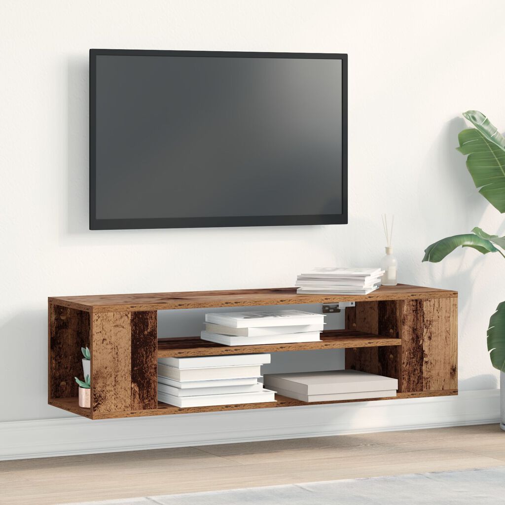 vidaXL Κάβο Τηλεόρασης Τοίχου από Παλιό Ξύλο 100x30x26,5 εκ Επεξεργασμένο Ξύλο