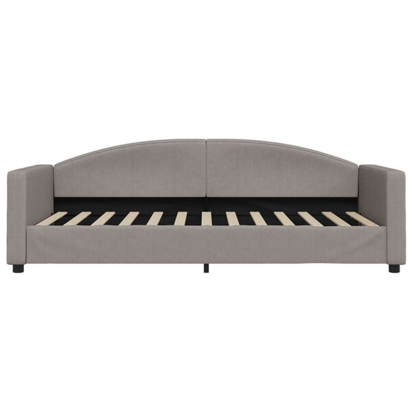 vidaXL Καναπές Κρεβάτι με Στρώμα Taupe 90 x 200 εκ. Υφασμάτινο