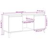 vidaXL Έπιπλο Τηλεόρασης Γκρι Σκυρ. 103,5x35x50 εκ Μεταλλικά Πόδια