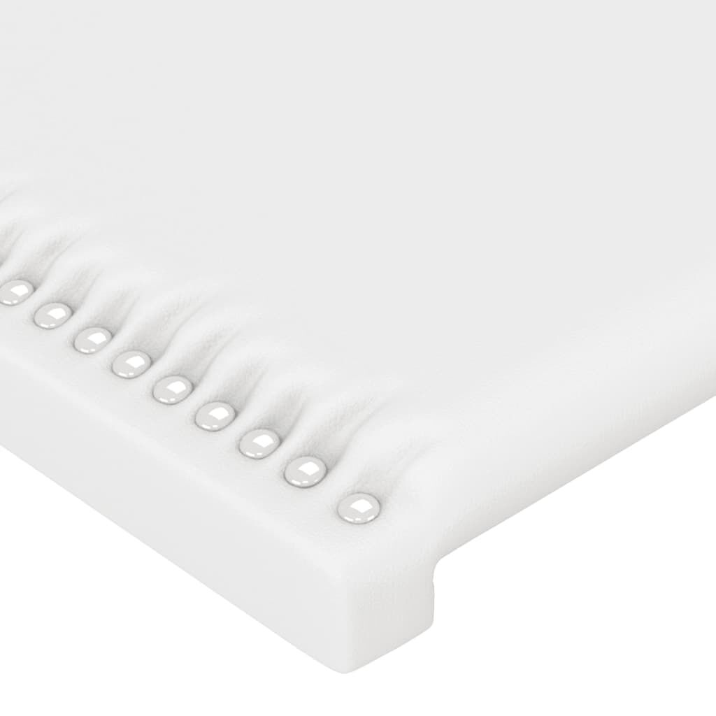 vidaXL Κεφαλάρι με Πτερύγια Λευκό 83x16x118/128 εκ.Συνθετικό Δέρμα