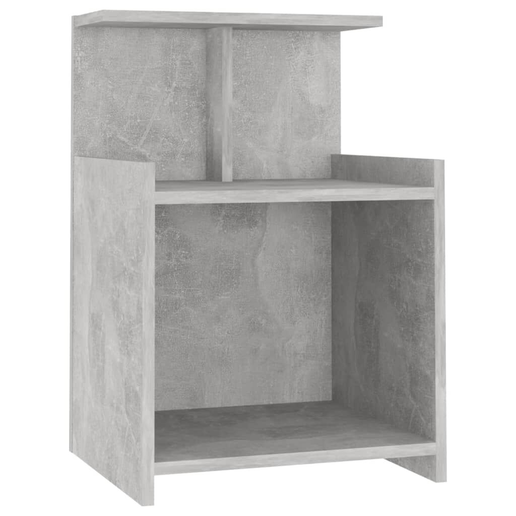 vidaXL Κομοδίνο Γκρι Σκυροδέματος 40 x 35 x 60 εκ. από Επεξ. Ξύλο