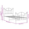 vidaXL Πλαίσιο Κρεβατιού με Κεφαλάρι/Ποδαρικό Λευκό 80x200 εκ. Μέταλλο