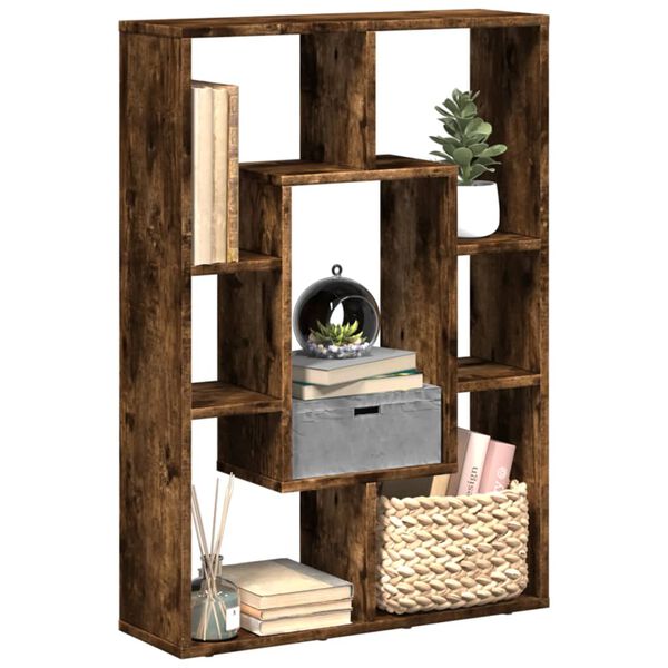 vidaXL Βιβλιοθήκη Καπνιστή Δρυς 63x20x90 εκ. από Επεξεργασμένο Ξύλο