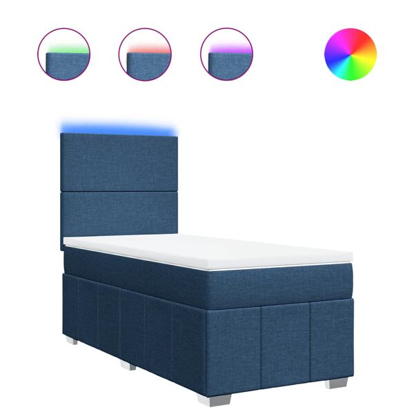 vidaXL &Kappa;&rho;&epsilon;&beta;ά&tau;&iota; Boxspring &mu;&epsilon; &Sigma;&tau;&rho;ώ&mu;&alpha; &Mu;&pi;&lambda;&epsilon; 90x190 &epsilon;&kappa;.&Upsilon;&phi;&alpha;&sigma;&mu;ά&tau;&iota;&nu;&omicron;