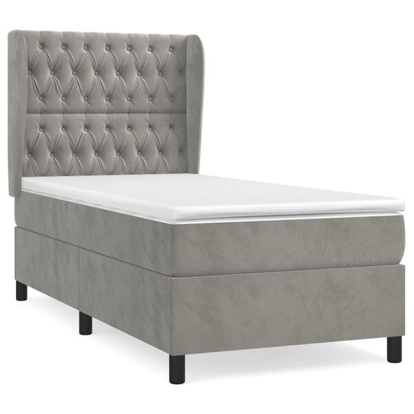 vidaXL &Kappa;&rho;&epsilon;&beta;ά&tau;&iota; Boxspring &mu;&epsilon; &Sigma;&tau;&rho;ώ&mu;&alpha; &Alpha;&nu;&omicron;&iota;&chi;&tau;ό &Gamma;&kappa;&rho;&iota; 90x190 &epsilon;&kappa;. &Beta;&epsilon;&lambda;&omicron;ύ&delta;&iota;&nu;&omicron;