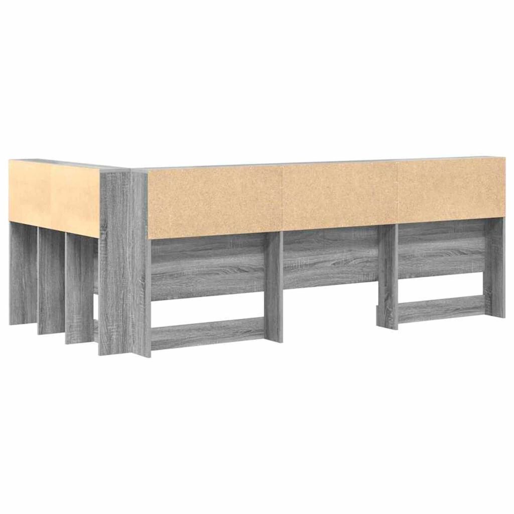 vidaXL Κεφαλάρι Αποθήκης με ράφι Γκρι sonoma 75 cm Επεξεργασμένο ξύλο